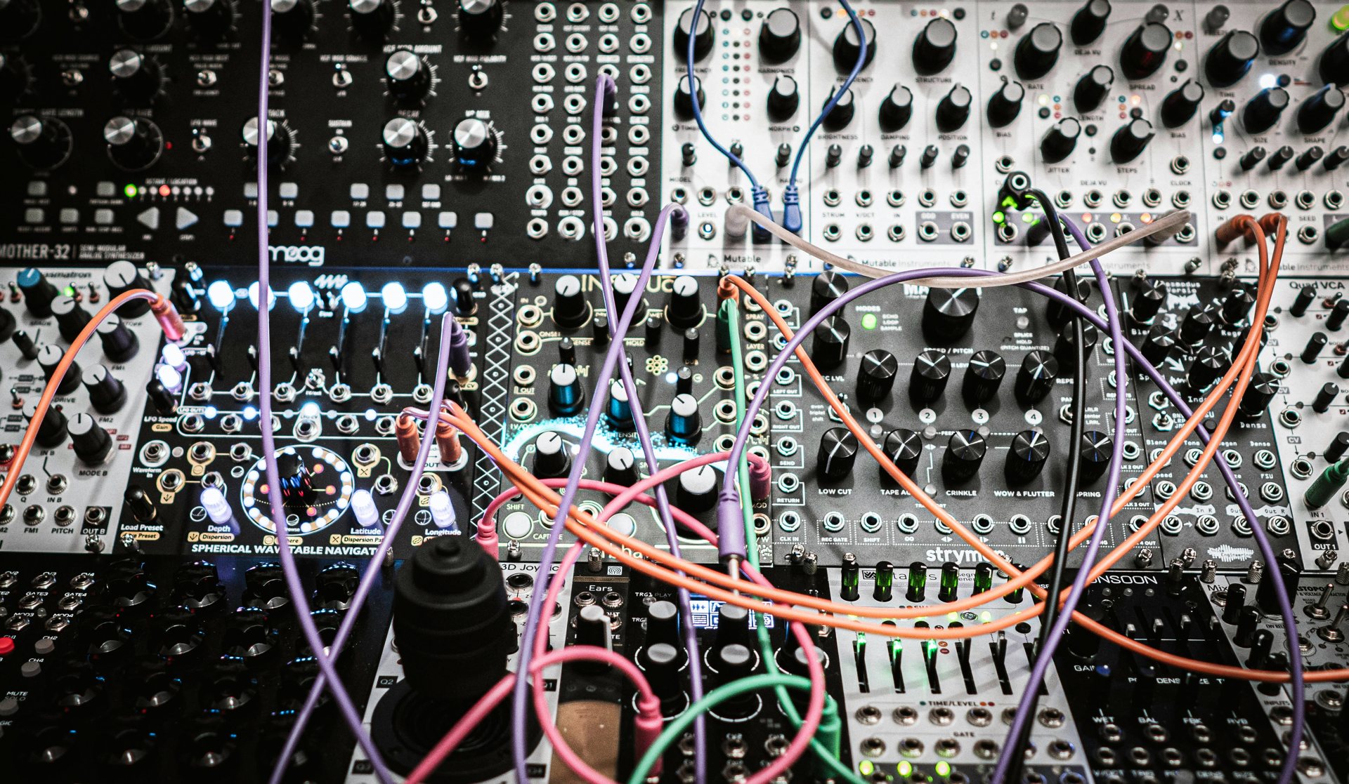 Modular synthesizer studio